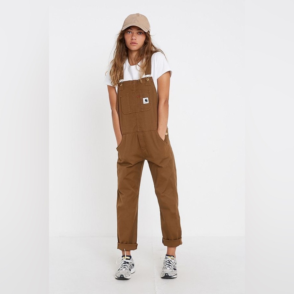 Carhartt WIP Bib Overalls in Hamilton Brown